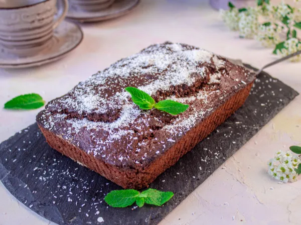 Фото блюда: Кокосовый брауни (с кокосовой стружкой)