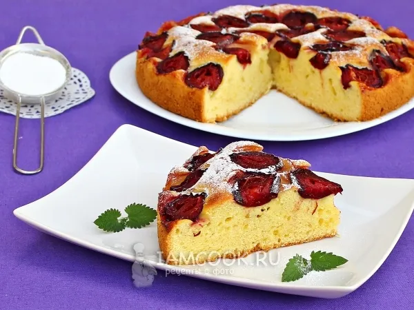 Фото блюда: Осенний пирог со сливами