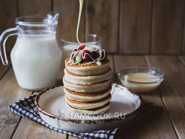 Фото блюда: Банановые панкейки с рисовой мукой пп