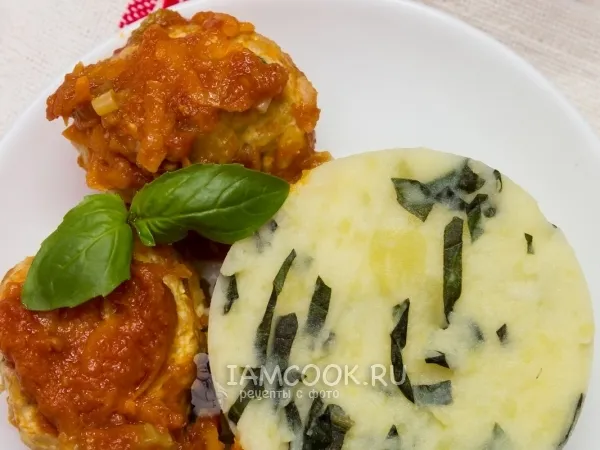 Фото блюда: Тефтели с рисом в томатном соусе