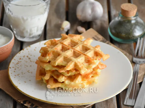 Фото блюда: Картофельные вафли с сыром в вафельнице