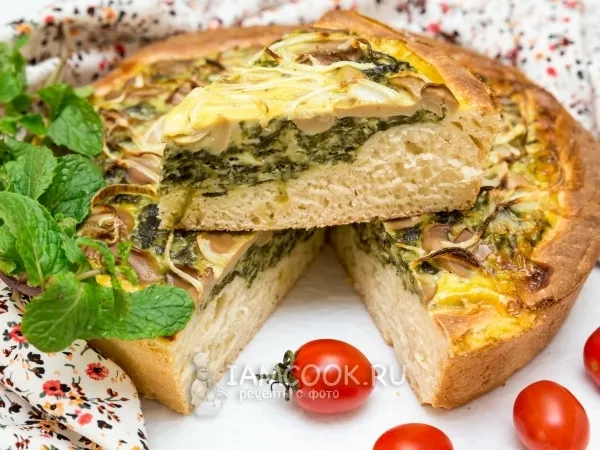 Фото блюда: Пирог с грибами и шпинатом