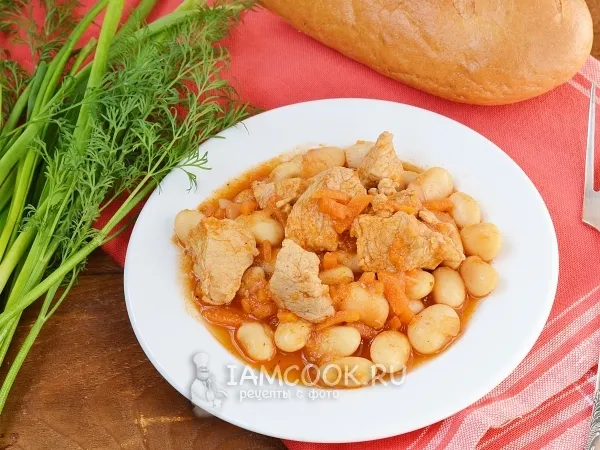 Фото блюда: Фасоль с мясом в мультиварке