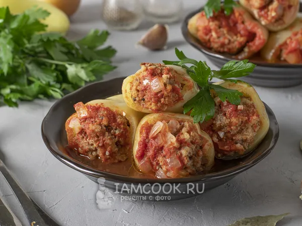 Фото блюда: Перец, фаршированный мясом и пшеном