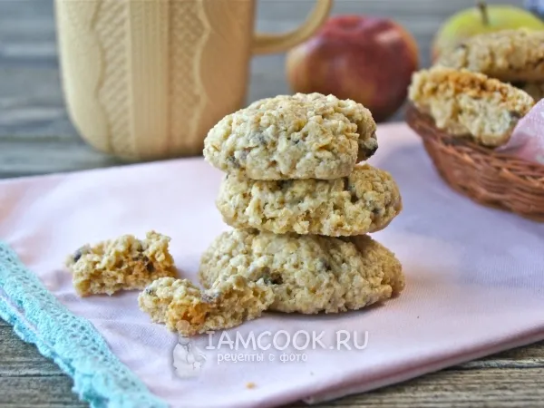 Фото блюда: Овсяное печенье в микроволновке за 5 минут