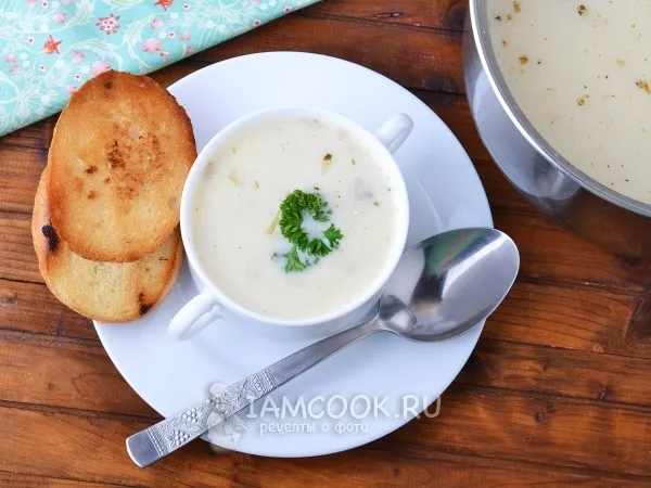 Фото блюда: Сырный суп с плавленным сыром