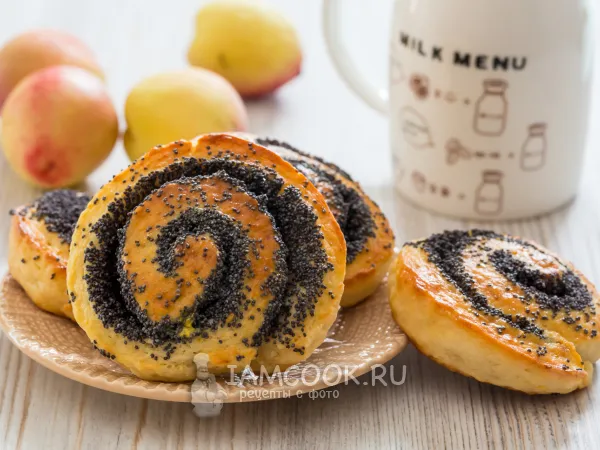 Фото блюда: Творожные булочки с маком