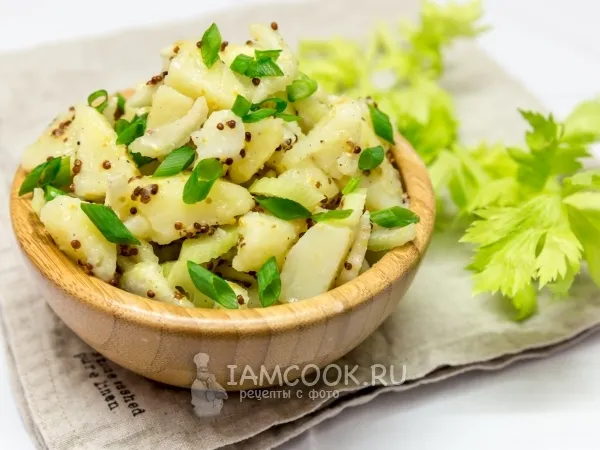 Фото блюда: Постный салат с сельдереем