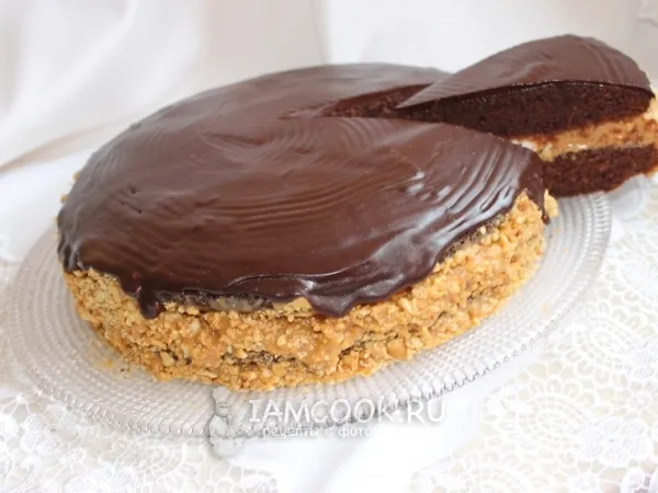Фото блюда: Торт «Сникерс» с безе