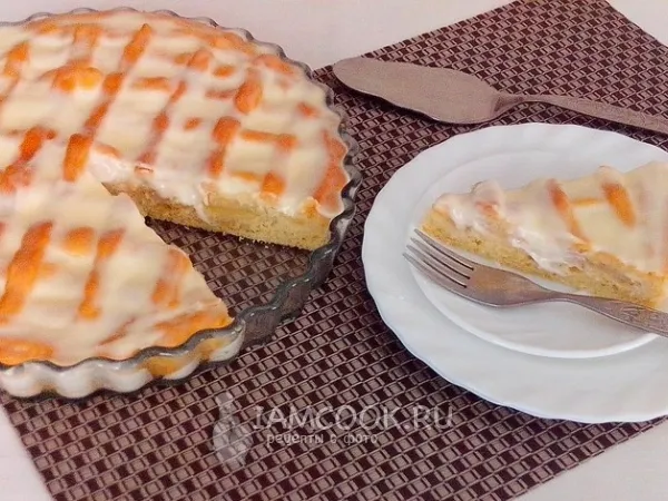 Фото блюда: Яблочный пирог в сметанной заливке