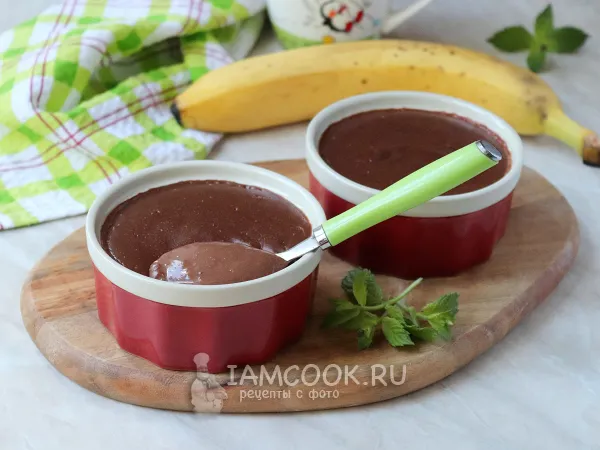 Фото блюда: Шоколадно-банановый пудинг