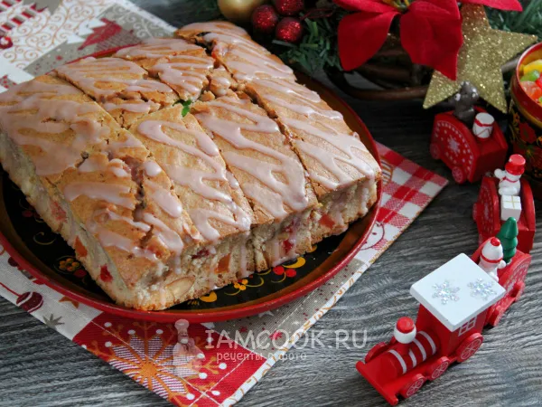 Фото блюда: Коврижка с цукатами и орехами