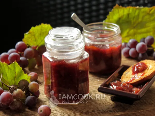 Фото блюда: Варенье из винограда без косточек на зиму