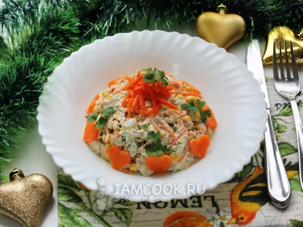 Фото блюда: Салат с мясом «Огонек»