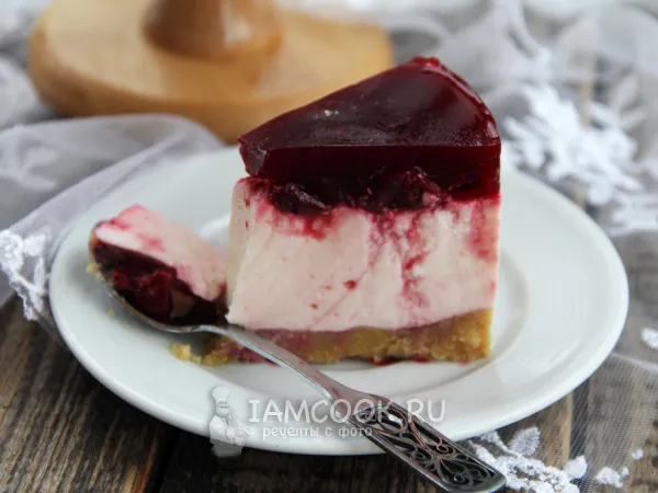 Фото блюда: Чизкейк с вишней без выпечки