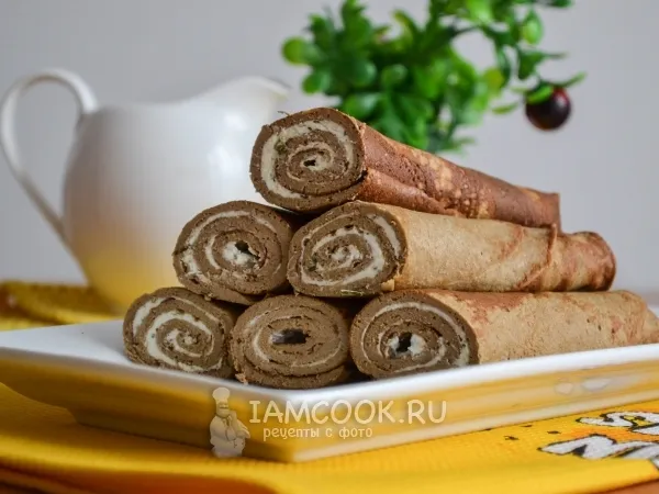 Фото блюда: Печеночные блинчики с начинкой