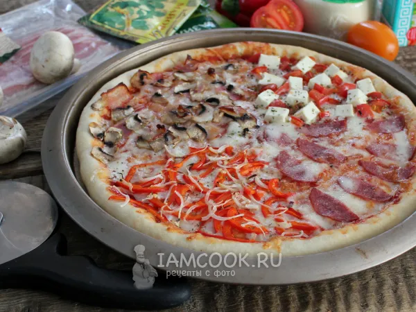 Фото блюда: Пицца «Времена года»