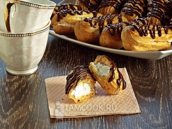 Фото блюда: Эклеры с белковым кремом