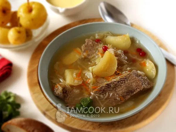 Фото блюда: Щи с мочеными яблоками (старорусские)