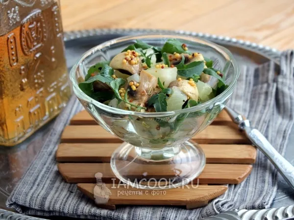 Фото блюда: Салат с грибами и ананасами