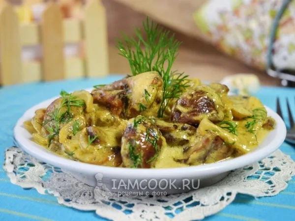 Фото блюда: Шампиньоны в карри соусе