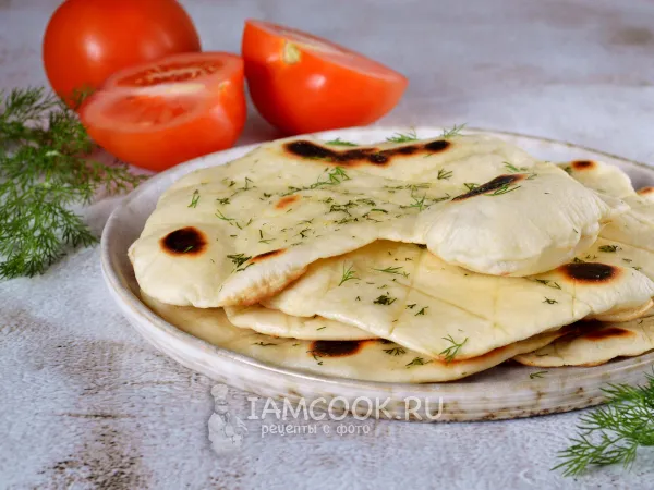 Фото блюда: Лепешки на йогурте на сковороде