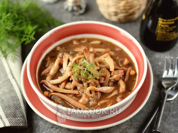 Фото блюда: Жареные кальмары в соевом соусе