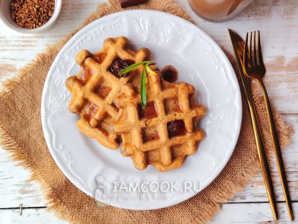 Фото блюда: Вафли кофейные в вафельнице