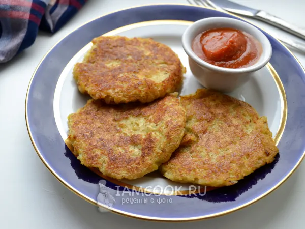Фото блюда: Постные оладьи из картофельного пюре