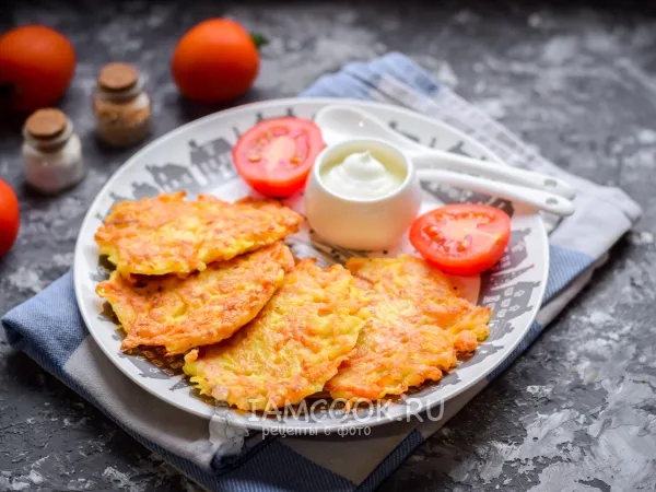 Фото блюда: Драники из картофеля и моркови