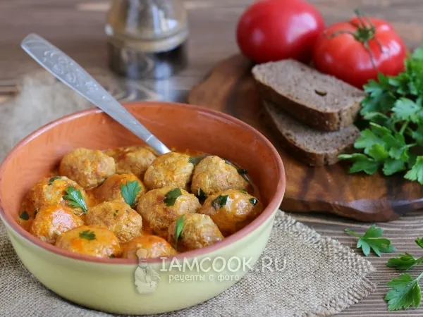 Фото блюда: Тефтели из индейки в мультиварке