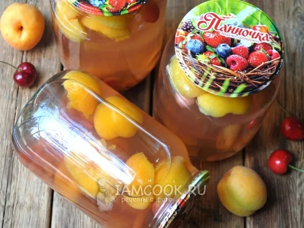 Фото блюда: Компот из черешни и абрикоса