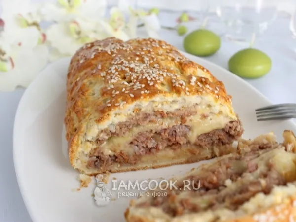 Фото блюда: Рулет с фаршем и сыром