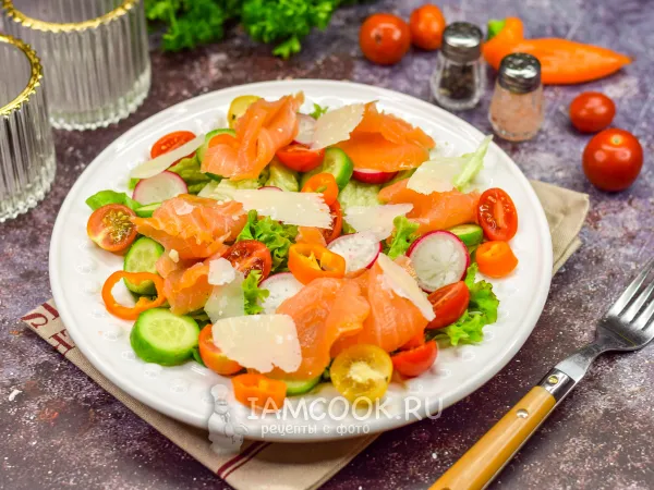 Фото блюда: ПП салат с семгой