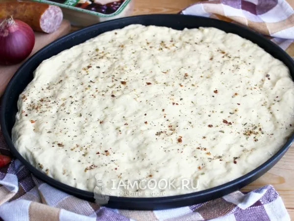 Фото блюда: Тесто для пиццы на кефире