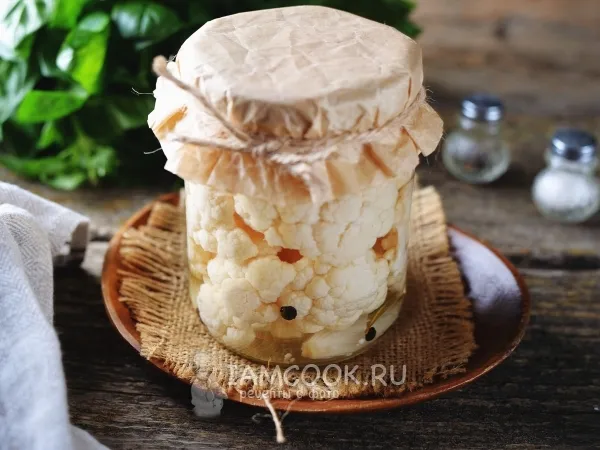 Фото блюда: Маринованная цветная капуста на зиму без стерилизации