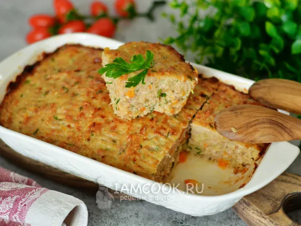 Фото блюда: Запеканка из фарша индейки в духовке