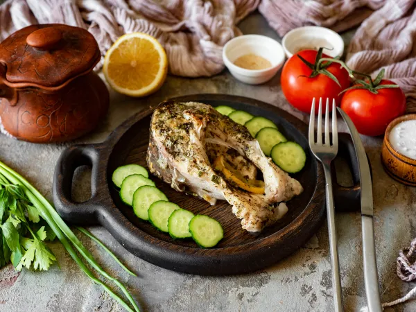 Фото блюда: Толстолобик в духовке в фольге