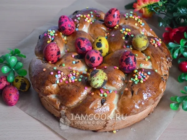 Фото блюда: Пасхальный венок (выпечка)