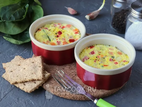 Фото блюда: Омлет с овощами в пароварке