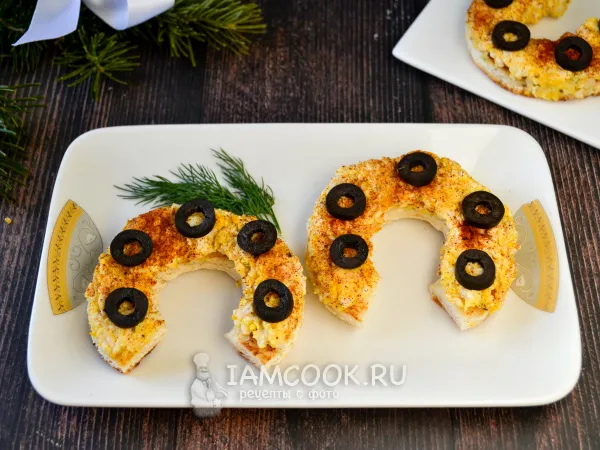 Фото блюда: Бутерброды «Подкова»