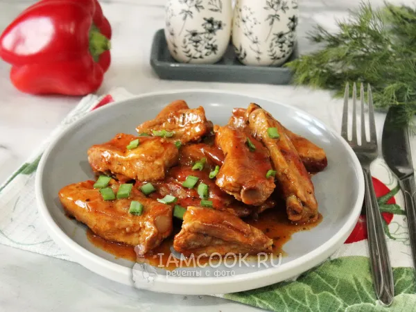 Фото блюда: Свиные ребрышки в вине