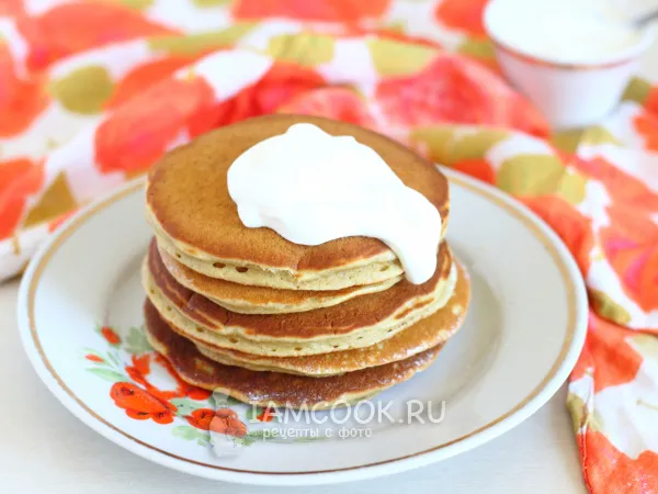 Фото блюда: Овсяные панкейки на кефире