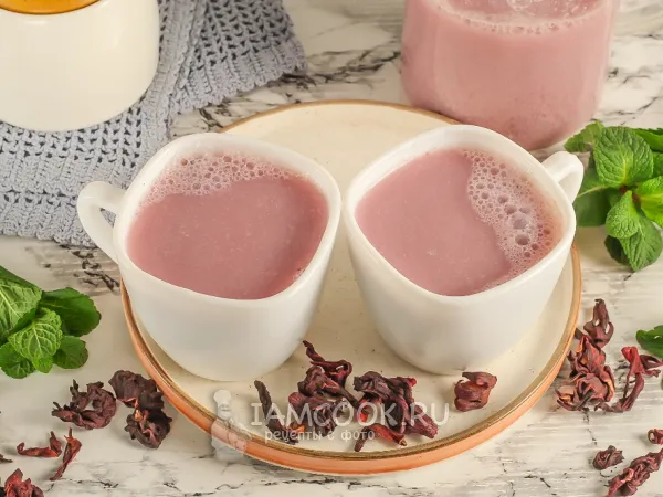 Фото блюда: Каркаде с молоком