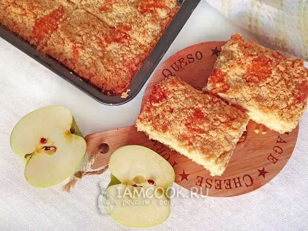 Фото блюда: Королевская ватрушка с яблоками и творогом