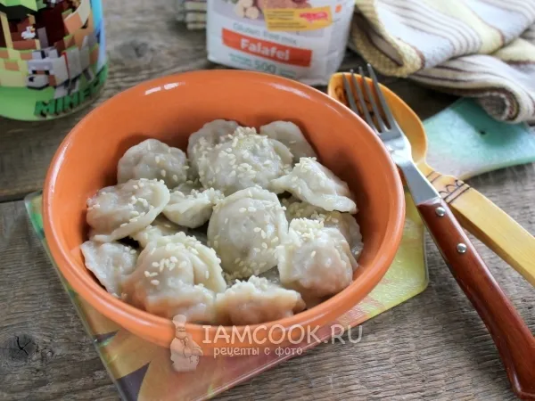 Фото блюда: Веганские пельмени с фалафелем