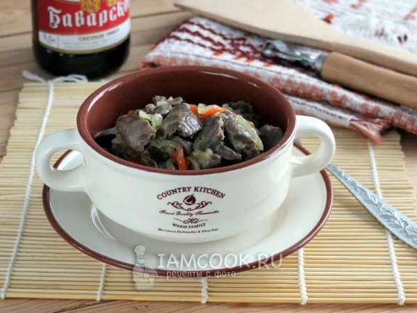 Фото блюда: Куриные сердечки в пиве