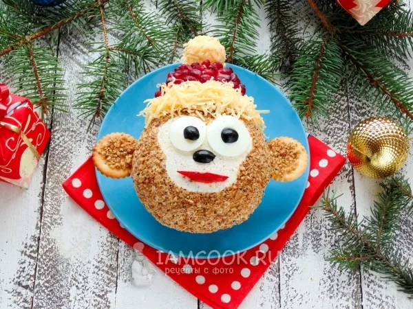 Фото блюда: Сырный шар «Обезьянка»