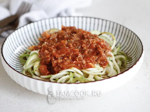 Фото блюда: Кето спагетти Болоньезе