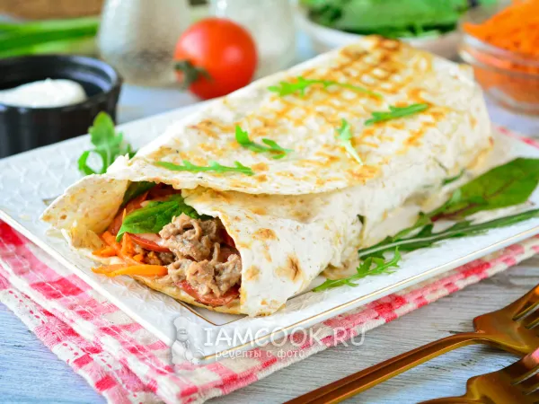 Фото блюда: Шаурма с тунцом